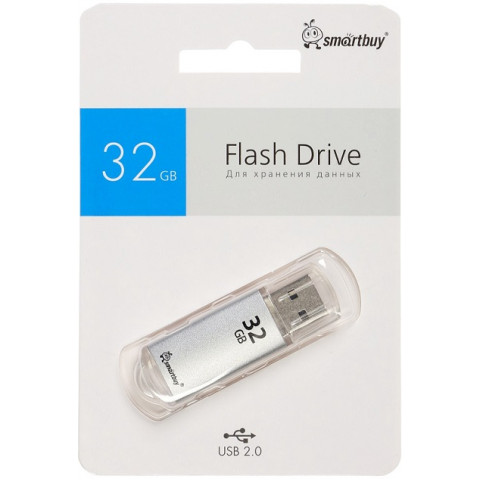 Smartbuy USB 2.0 32Gb V-Cut Silver флешка Smartbuy USB 2.0 32Gb V-Cut Silver флешка