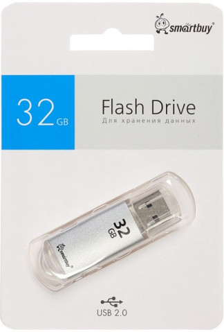 Smartbuy USB 2.0 32Gb V-Cut Silver флешка