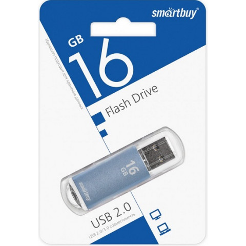 Smartbuy USB 2.0 16Gb V-Cut Blue флешка Smartbuy USB 2.0 16Gb V-Cut Blue флешка