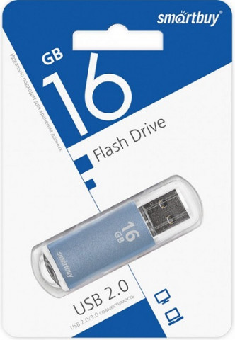 Smartbuy USB 2.0 16Gb V-Cut Blue флешка