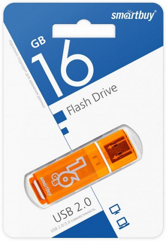 Smartbuy USB2.0 Flash drive 16Gb Glossy Orange