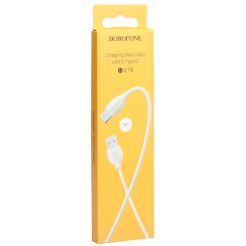 Borofone BX19 USB- Type-C/2,0A 1m белый кабель