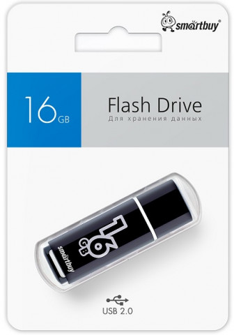 Smartbuy USB 2.0 16Gb Glossy Black флешка
