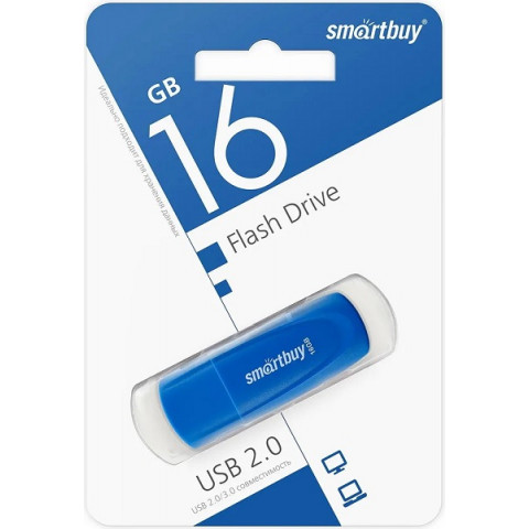 Smartbuy USB 2.0 16Gb Scout Blue флешка Smartbuy USB 2.0 16Gb Scout Blue флешка