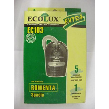 Ecolux EC 103 пылесборники (5 штук+1 микрофильтр) Rowenta