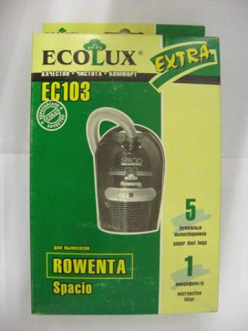 Ecolux EC 103 пылесборники (5 штук+1 микрофильтр) Rowenta